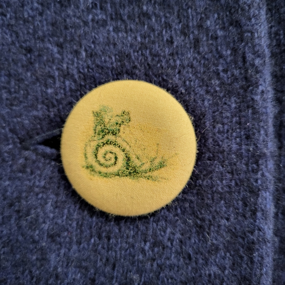 Sleeping on Snow Anthropologie Lambswool Snail Button Sweater Blazer Size Large - Picture 4 of 5